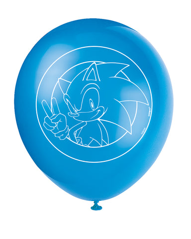 Sonic the Hedgehog Assorted 12 Latex Balloons  8ct"