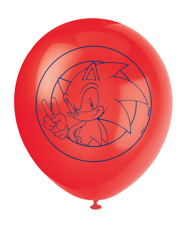 Sonic the Hedgehog Assorted 12 Latex Balloons  8ct"