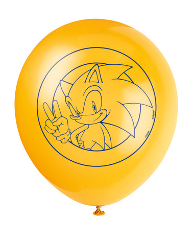 Sonic the Hedgehog Assorted 12 Latex Balloons  8ct"
