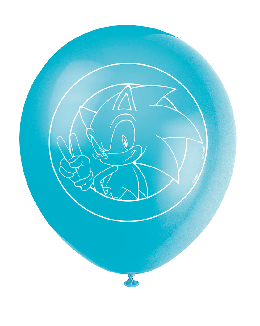 Sonic the Hedgehog Assorted 12 Latex Balloons  8ct"