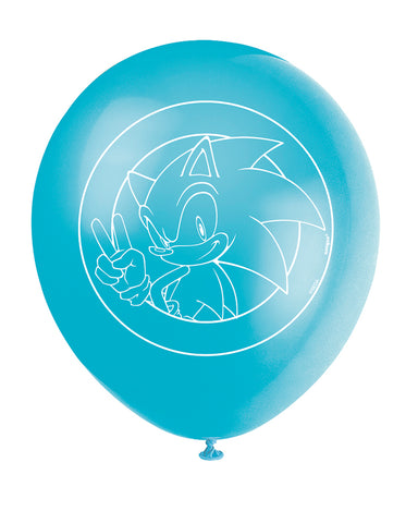 Sonic the Hedgehog Assorted 12 Latex Balloons  8ct"
