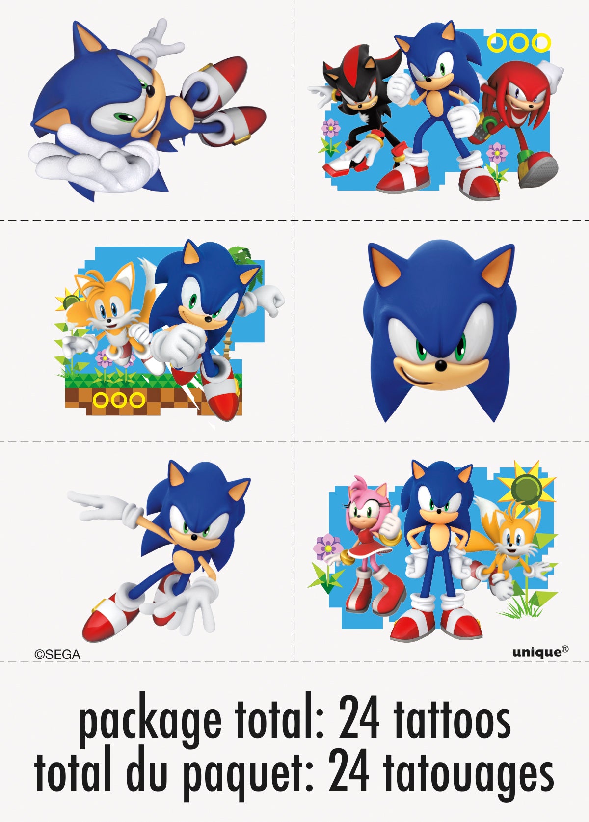 Sonic the Hedgehog Tattoos  24ct