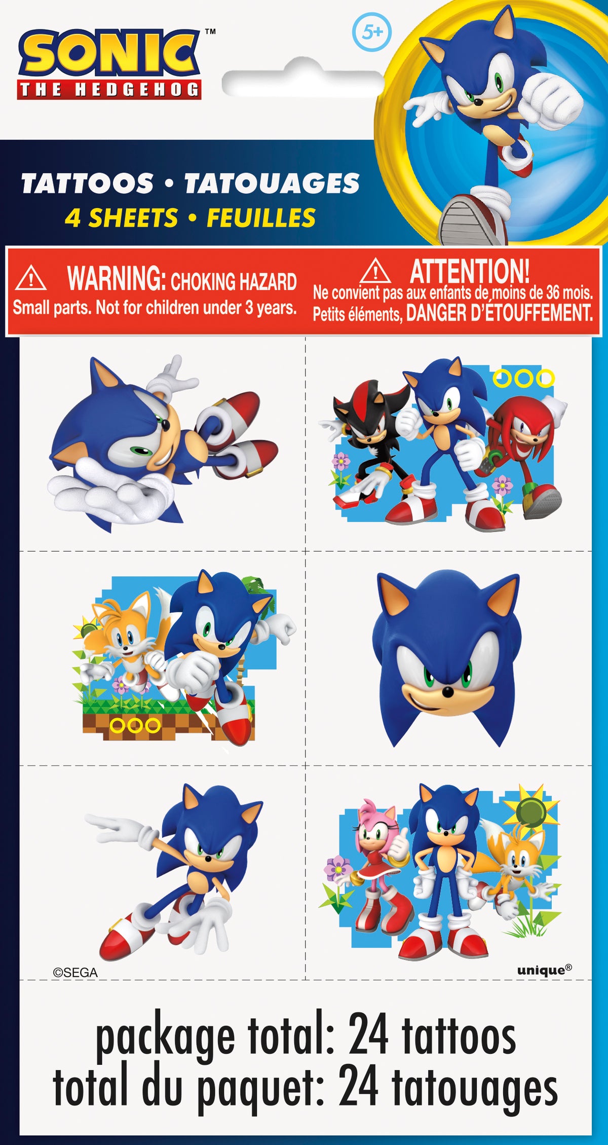 Sonic the Hedgehog Tattoos  24ct