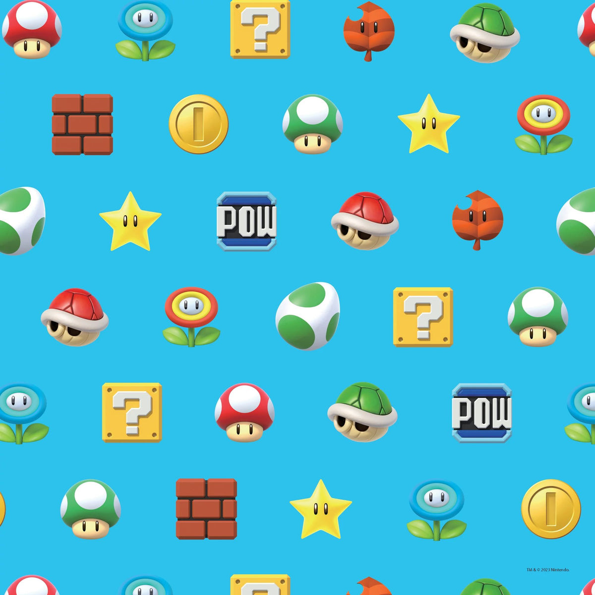 Super Mario Brothers™ Printed Gift Wrap 8' x 30"