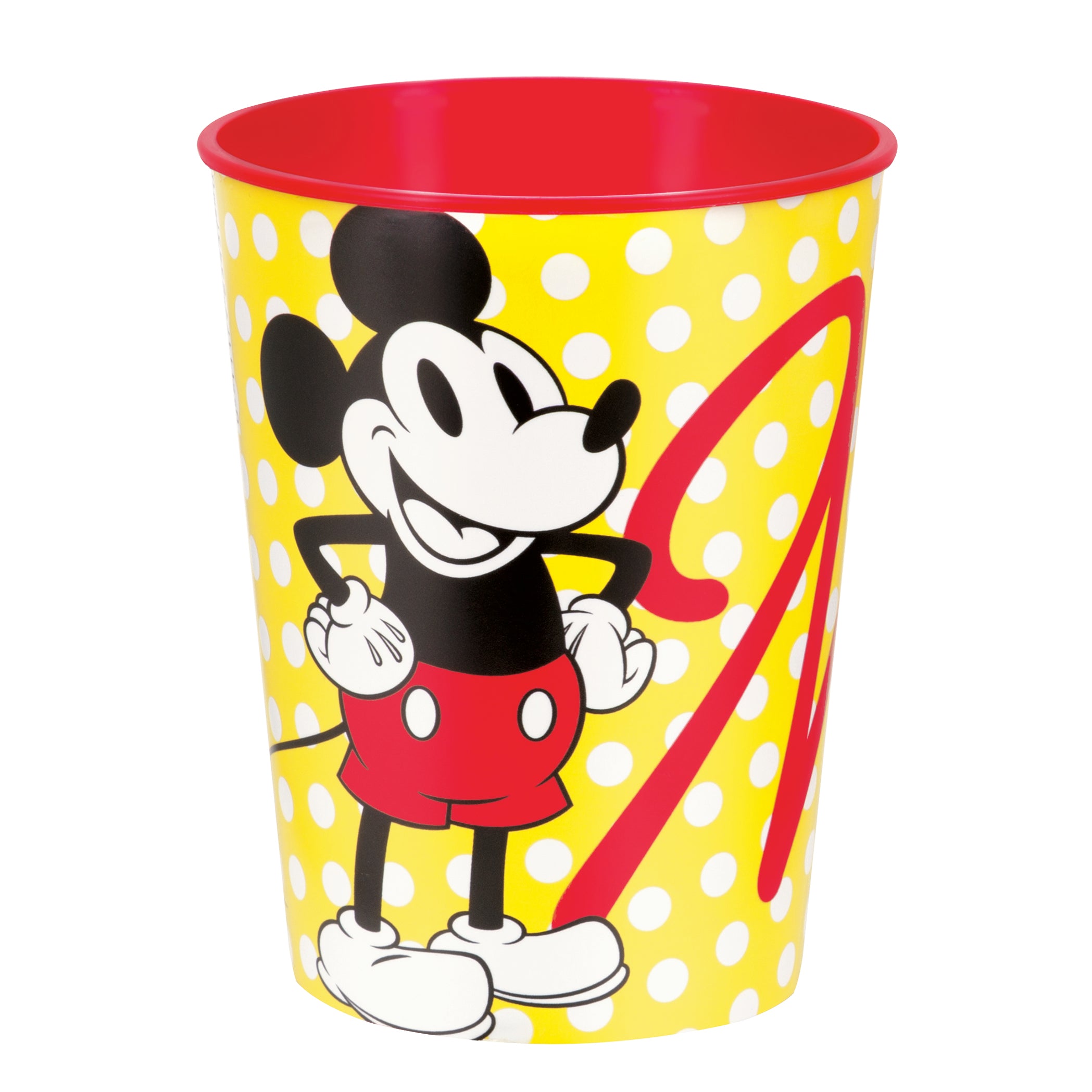 Disney Mickey Mouse 16oz Cup in Manahawkin, NJ at Party Fair showing the classic Mickey Mouse design on the plastic stadium-style cup.