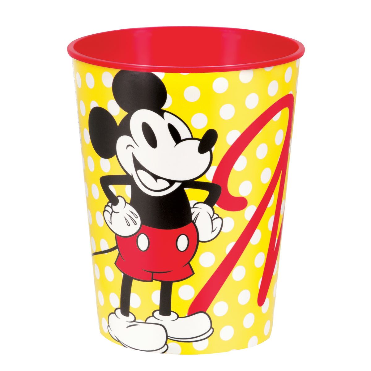 Disney Mickey Mouse 16oz Cup in Manahawkin, NJ at Party Fair showing the classic Mickey Mouse design on the plastic stadium-style cup.