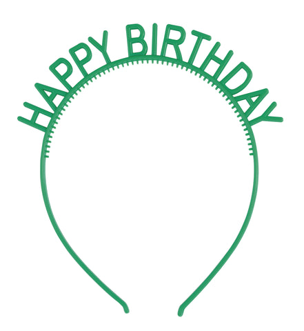 Assorted Colors Cheerful Happy Birthday Headbands  4ct