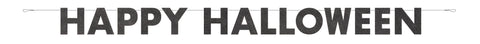 Black Glitter 9ft “Happy Halloween" Banner
