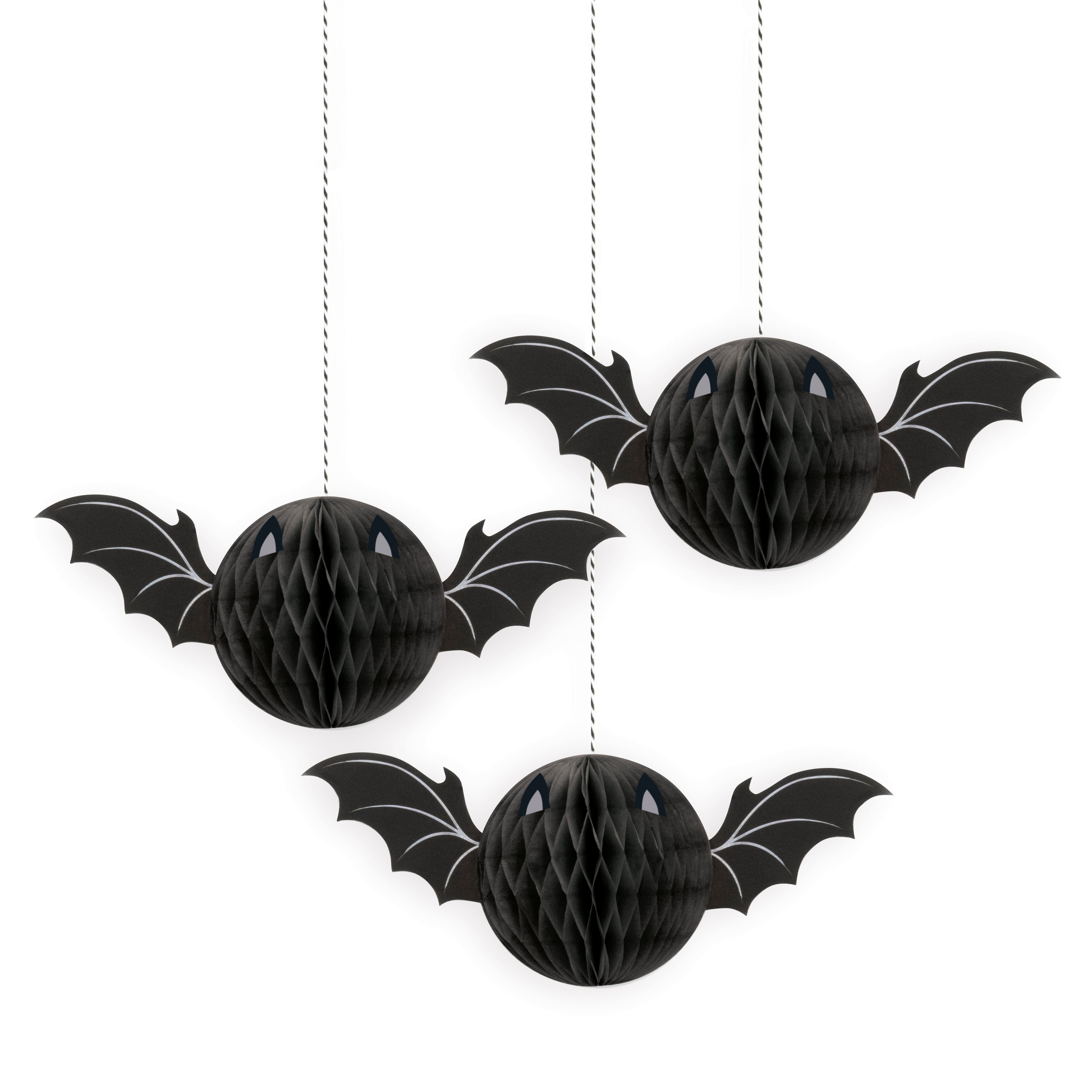 Halloween Bat Honeycomb Hanging Decorations  3ct