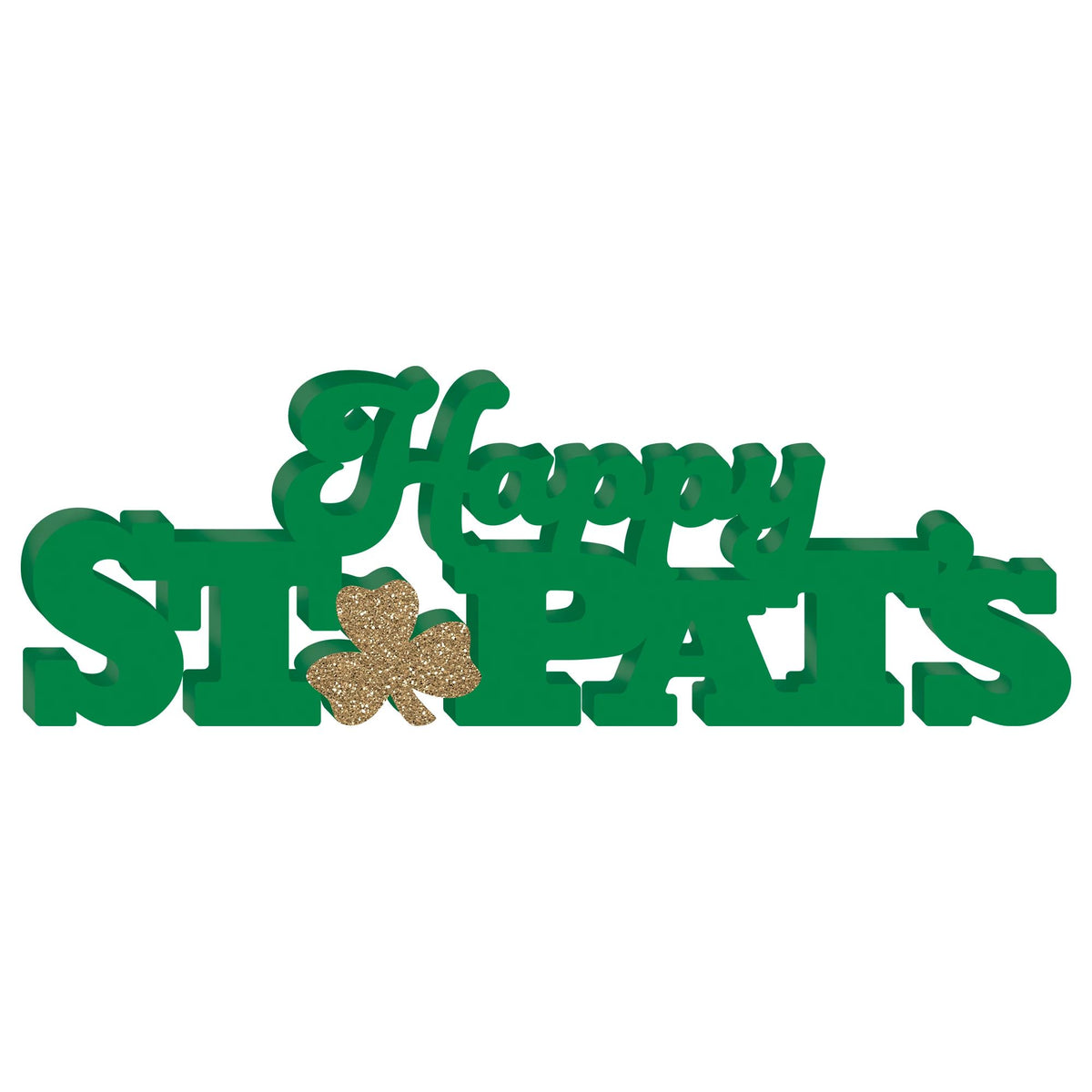 Happy St. Patrick's Day Standing Decorative 5" x 15" Sign