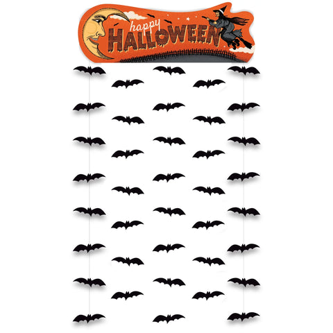 Vintage Halloween Door Curtain 39" x 77"