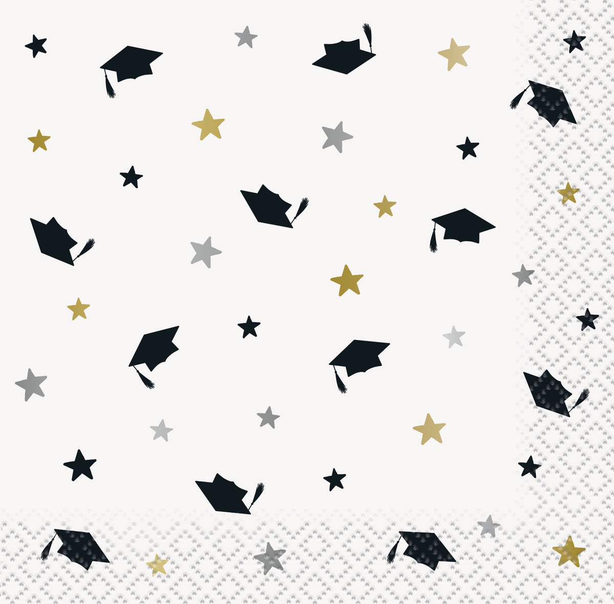 Stars & Caps Graduation Beverage Napkins  16ct