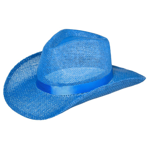 Royal Blue  Mesh Cowboy Hat Adult Size
