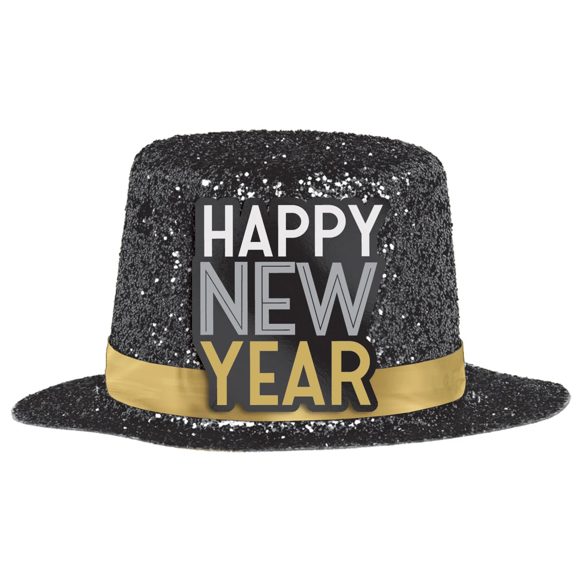 Happy New Year Mini Glitter Top Hat