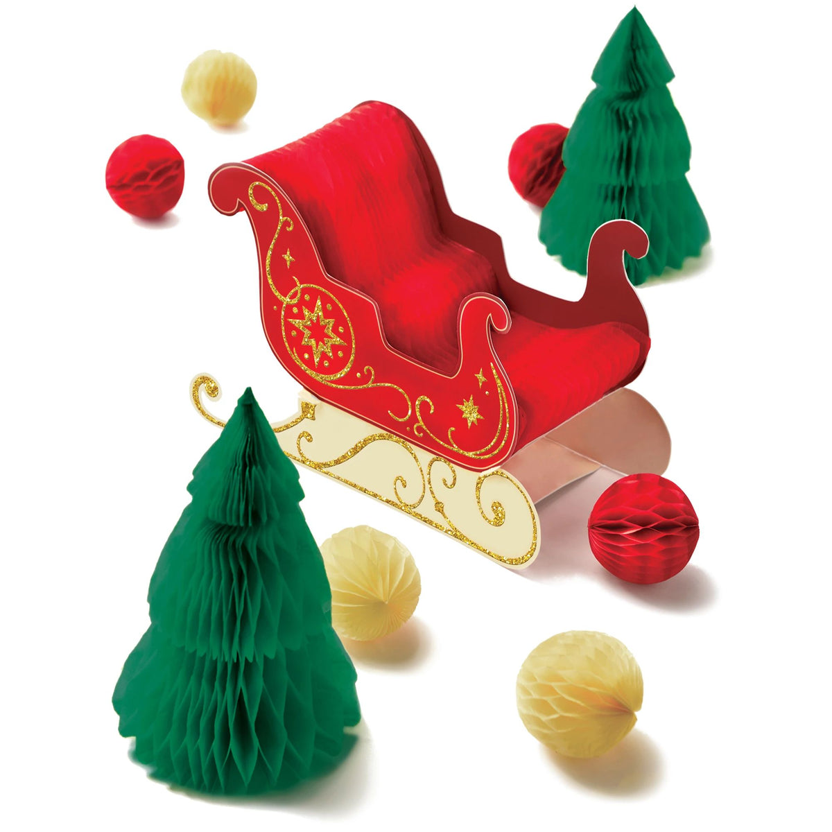 Honeycomb Sleigh Standing Decoration