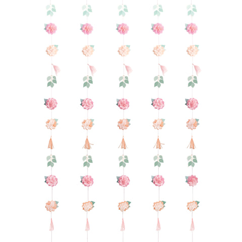 Flower & Tassel Garland Photo Backdrop Kit