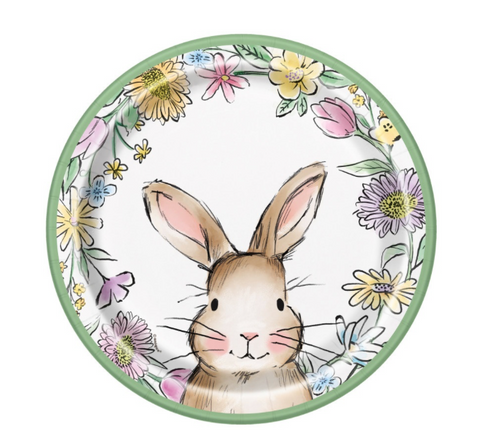 Easter Whimsy 9" Dinner Paper Plates 8ct