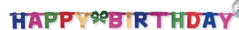 Large Happy Birthday Foil Letter Banner – 8” x 9’ Jointed Metallic Party Decoration