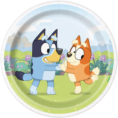 Bluey Round 7 Dessert Plates  8ct"