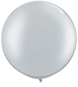 Metallic Silver 30 inch  Qualatex Professional Quality Latex Balloon 2 count package