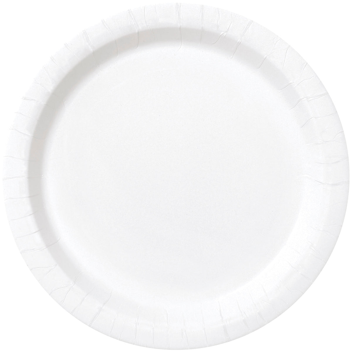 White Solid Round 7 Dessert Plates  20ct"
