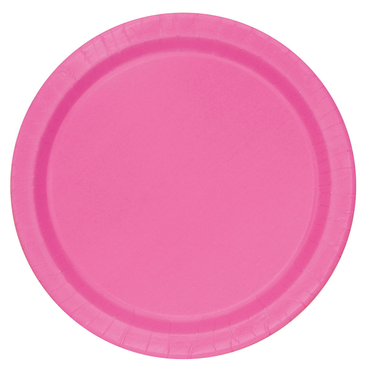 Hot Pink Solid Round Paper 9" Dinner Plates  16ct