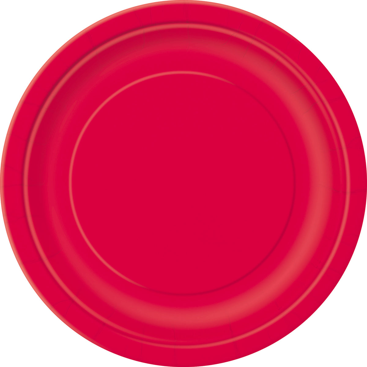 Ruby Red Solid Round Paper 7" Dessert Plates 20ct