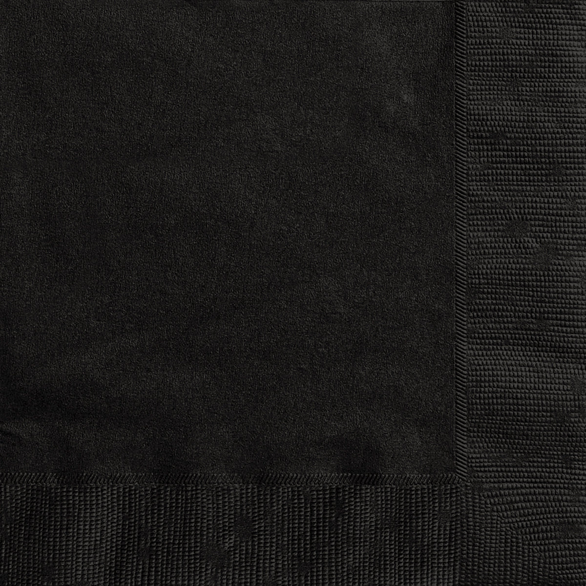 Black Solid Color Paper Beverage Napkins 20ct package