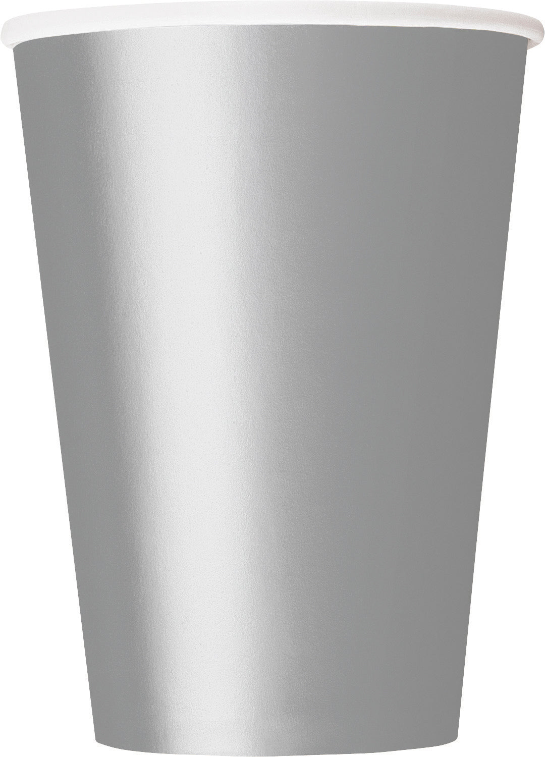 Silver 12oz Solid Paper Cups – 10ct | Party Tableware