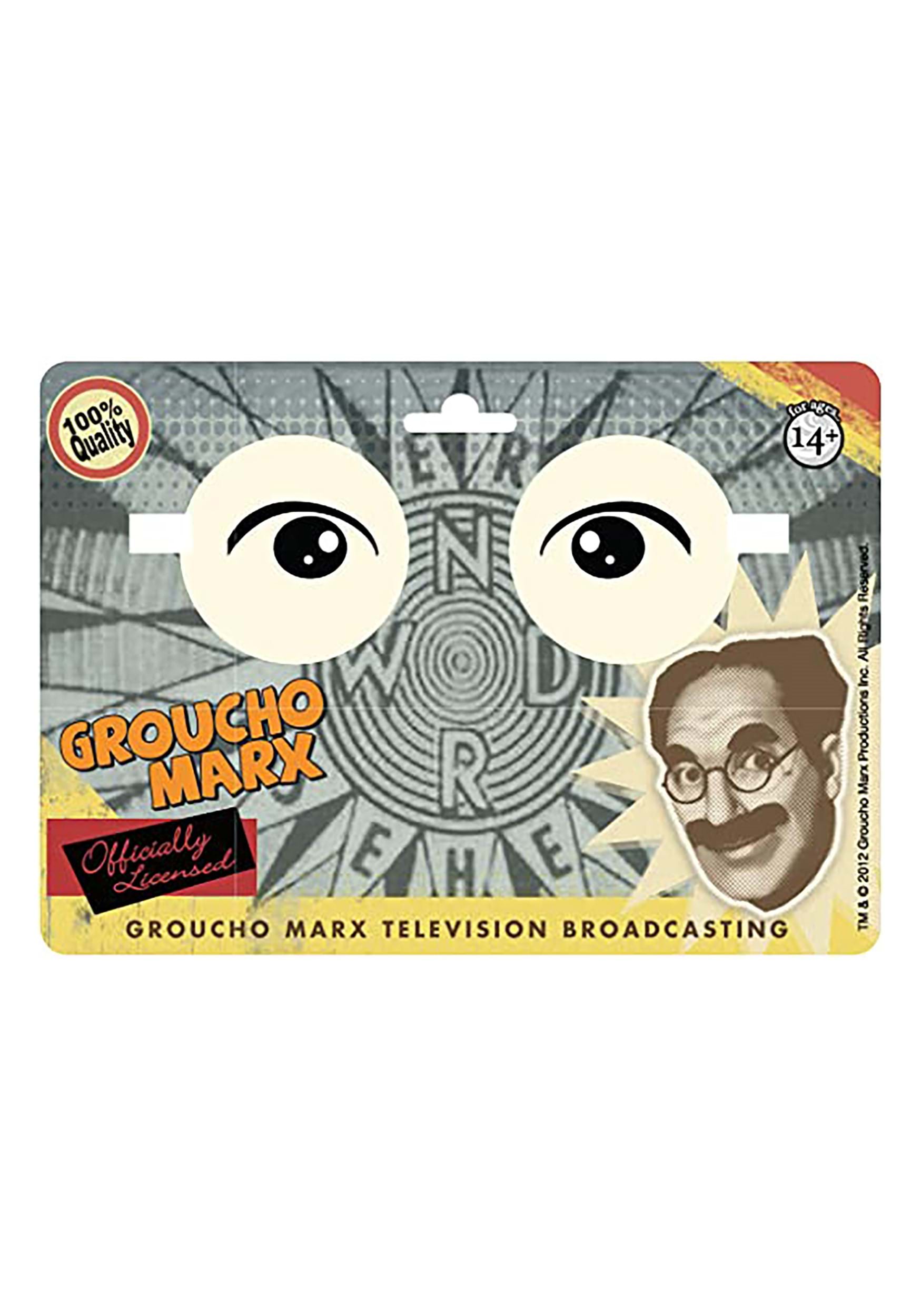 Officially licensed Groucho Marx costume glasses displayed in retail packaging