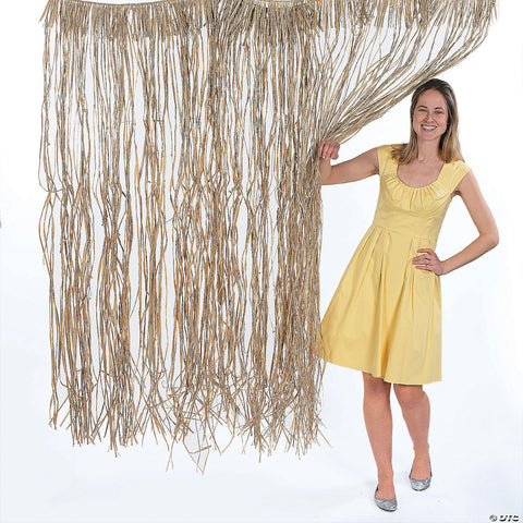 Natural Raffia Door Curtain 40" x 5 ft, 1 per package