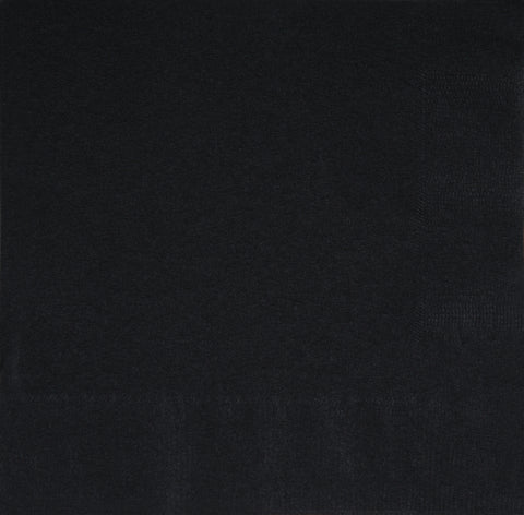 Midnight Black Solid Luncheon Napkins  40ct