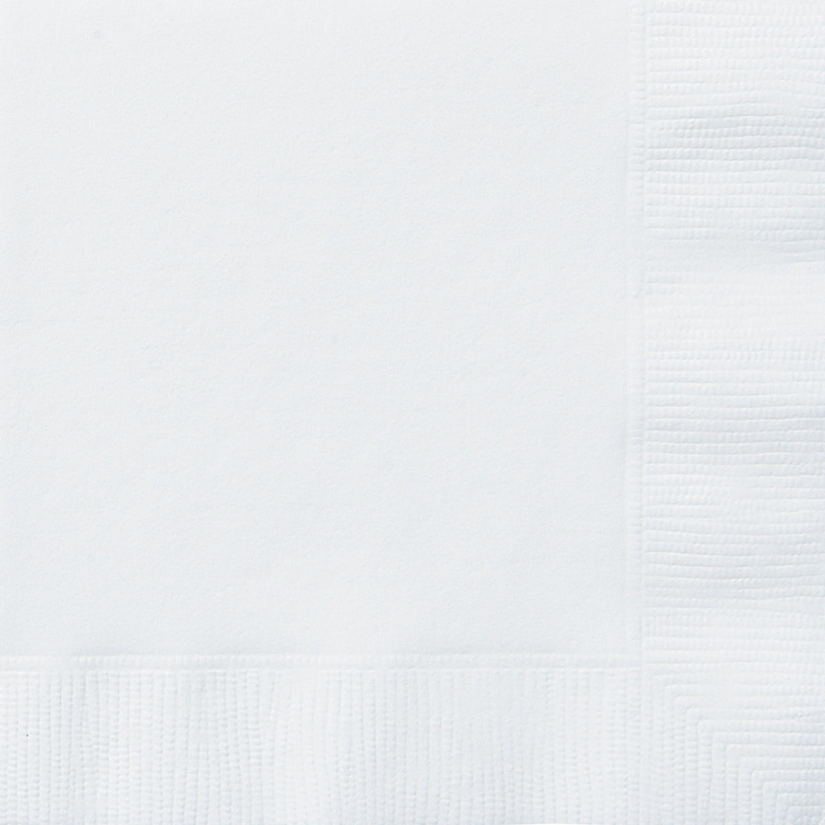 Bright White Solid Beverage Napkins  40ct