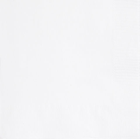 Bright White Solid Beverage Napkins – 100ct Party Napkins