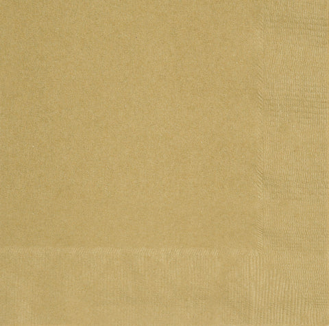 Gold Luncheon Size Paper Napkin 40ct