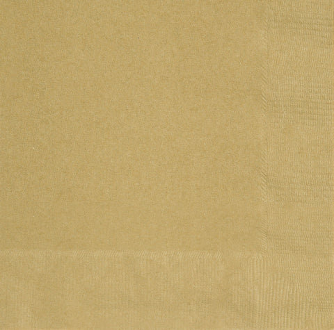 Gold Luncheon Size Paper Napkin 40ct