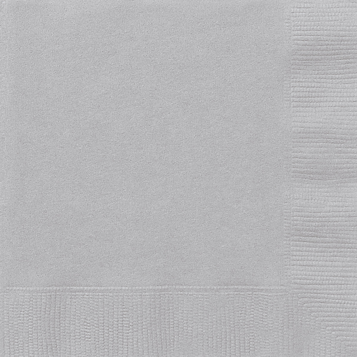 Silver Solid Color Paper Luncheon Napkins – 40 Count Party Tableware