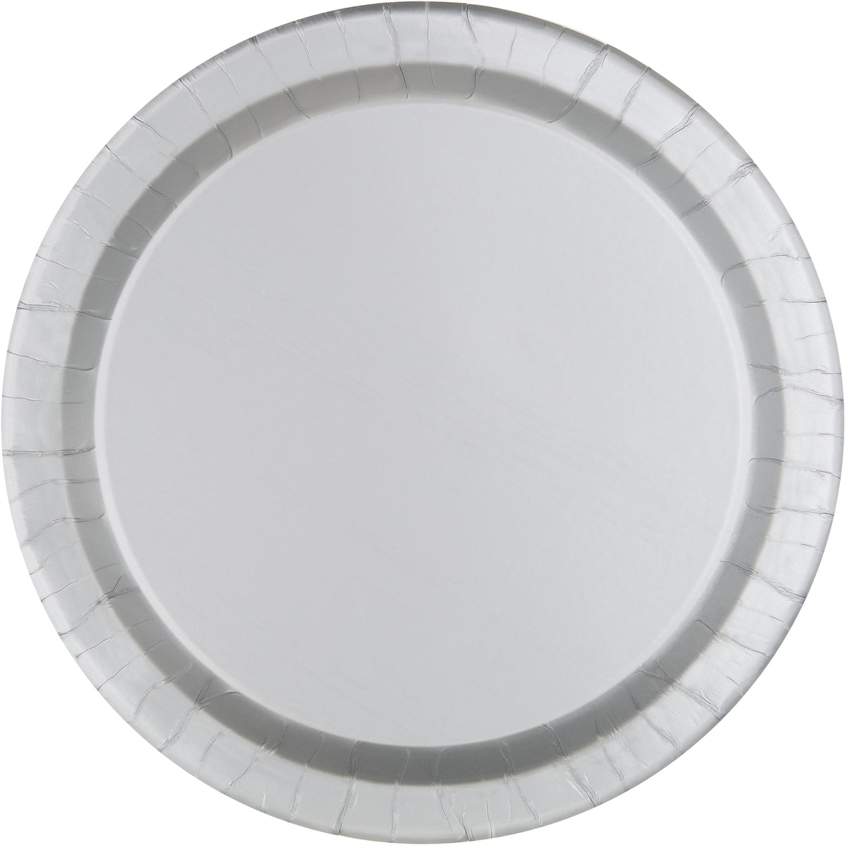 Silver Solid Round 9" Paper Dinner Plates 20ct – Disposable Party Plates for Weddings, Events & Celebrations