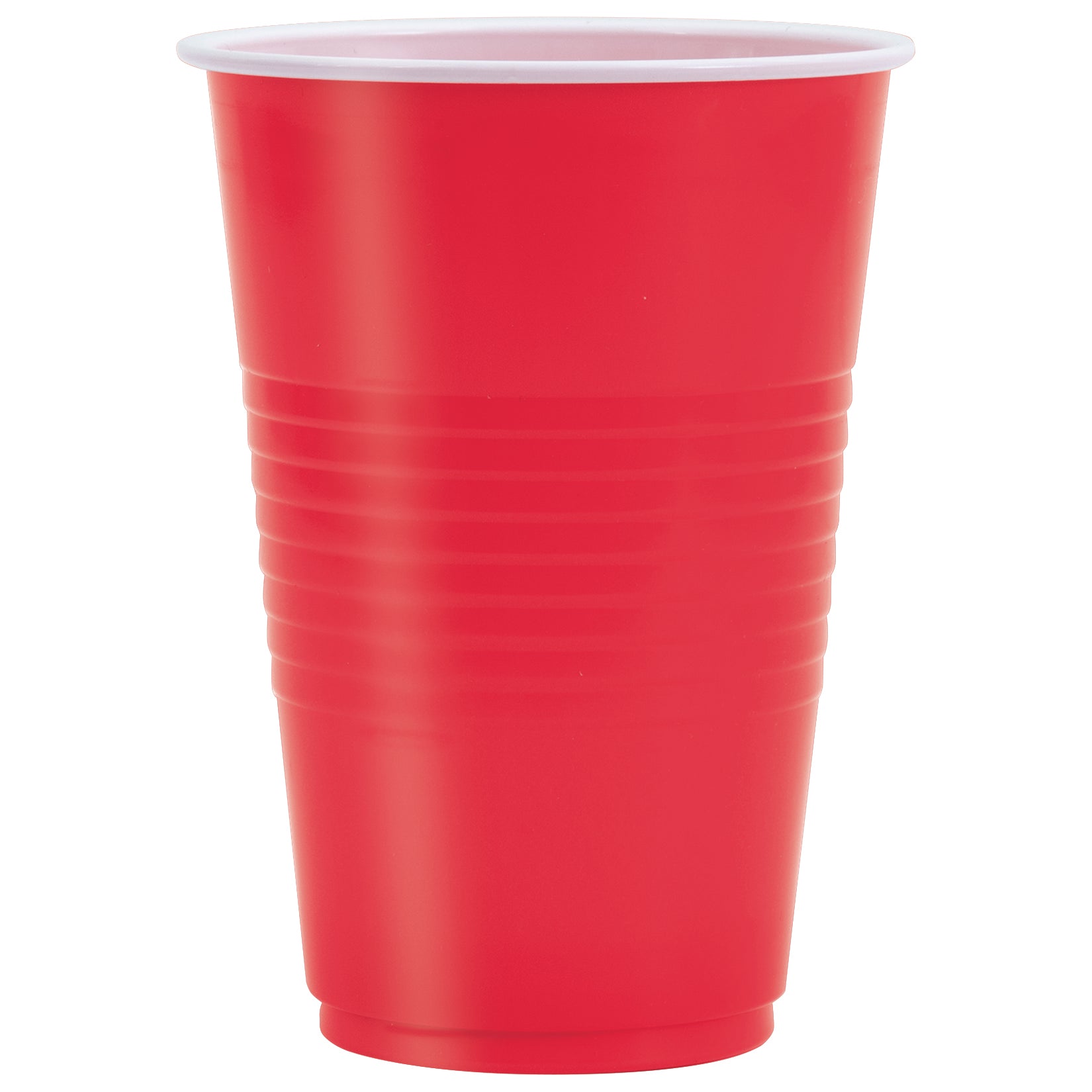 Ruby Red 16oz Plastic Party Cups Manahawkin, NJ Party Fair disposable drink cup display