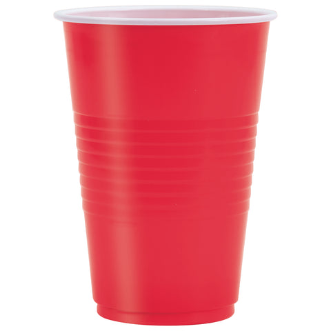 Ruby Red 16oz Plastic Party Cups Manahawkin, NJ Party Fair disposable drink cup display