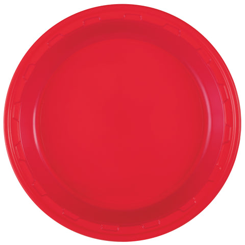Ruby Red Solid Round 10 inch Plastic Dinner Plates Manahawkin, NJ Party Fair disposable dinner plate 