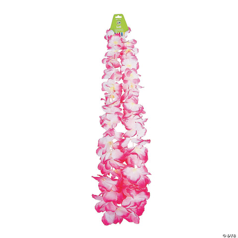 Deluxe Jumbo Two-Tone Flower Leis Assorted.Size: 44" x 2 1/4" - 4”