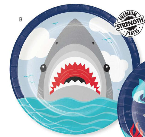 Shark Party Paper 9" paper Plate