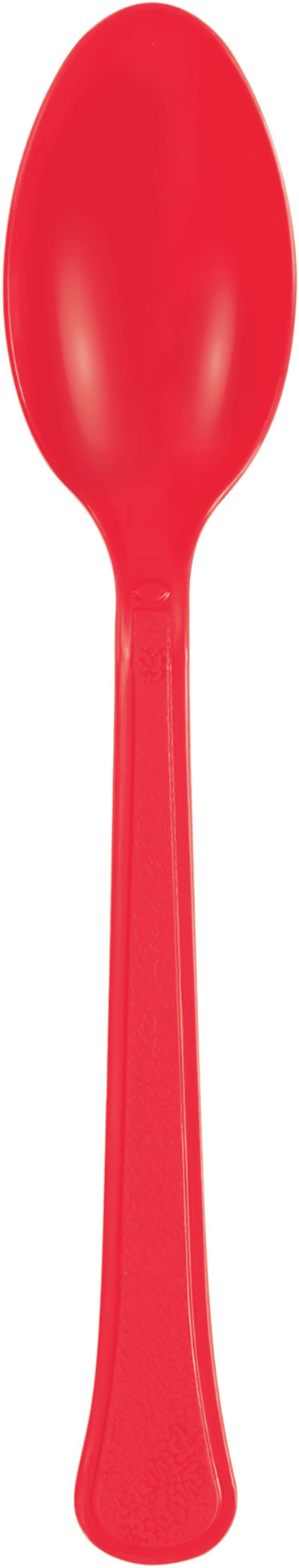 Red Premium Plastic Spoons Manahawkin, NJ Party Fair reusable cutlery display