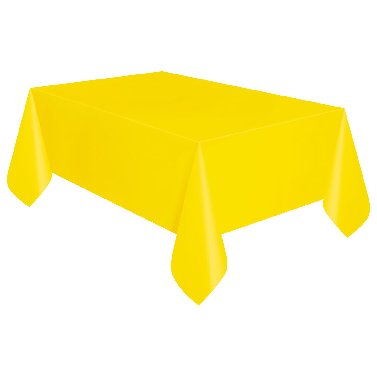 Neon Yellow Rectangular Plastic Table Cover – 54" x 108" | Disposable Solid Color Tablecloth for Parties, Birthdays, Events