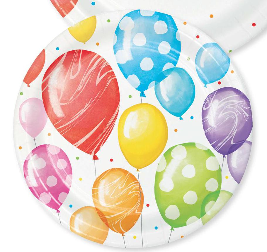 Balloon Bash Birthday 7in Plate