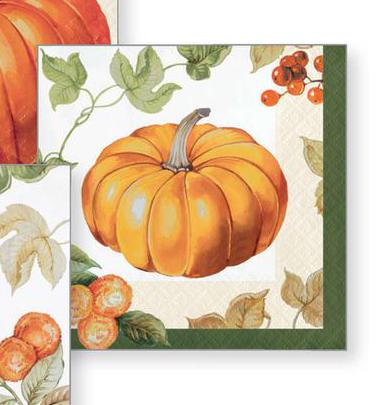 Pumpkin Harvest  Beverage Napkin