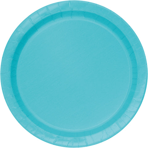 Terrific Teal 10" Dinner Plates - 20ct Round Party Paper Plates