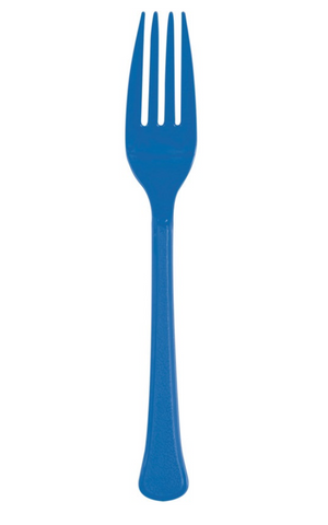 Royal Blue Solid Premium Plastic Forks 50ct Manahawkin, NJ Party Fair reusable dishwasher safe forks for parties