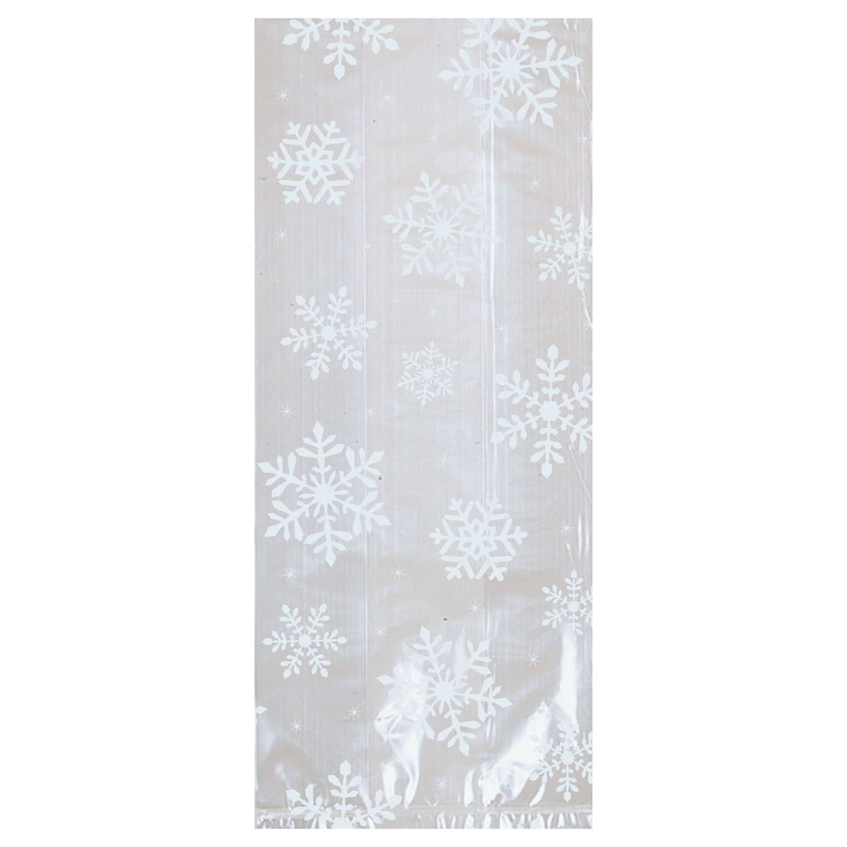 Snow flake Print Clear Party Bags